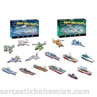 3D Puzzle Studio Set of 16 Kids Army Military Airplanes Aircraft Carriers Boats Model Kits-DIY Assembled Toys Educational and Engineering for Boys Girls Adult,When Christmas Birthday B07PLDG65H